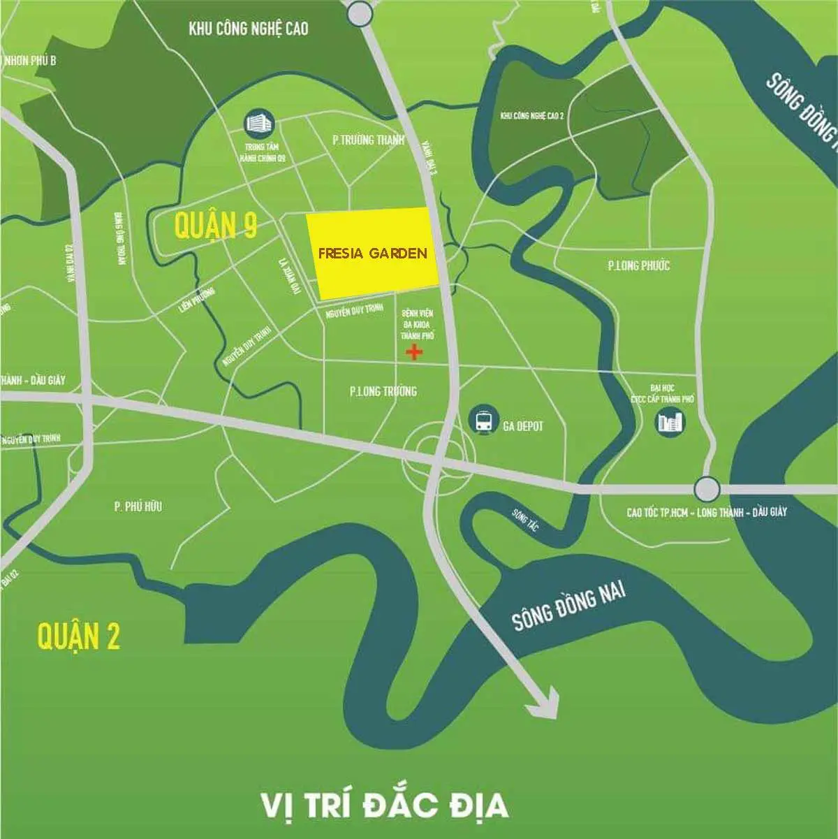 Vị Trí Căn hộ Fresia Garden Thủ Đức